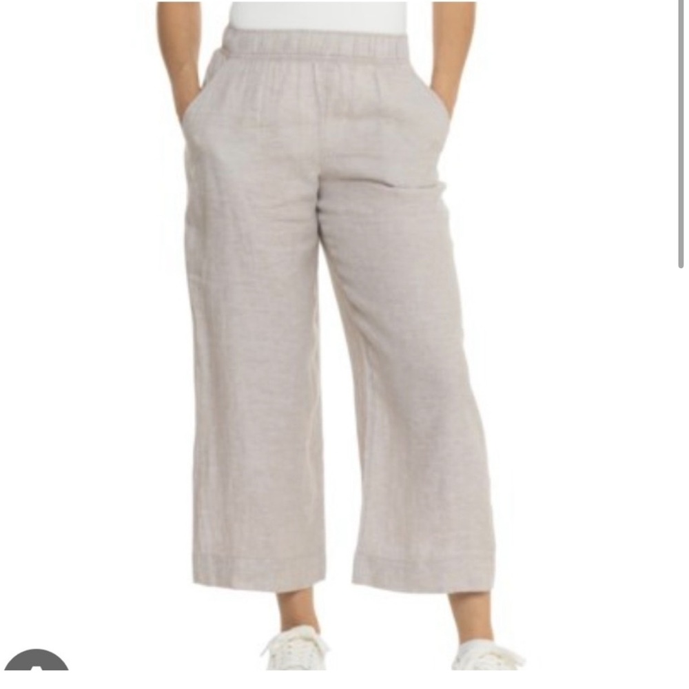Tahari Women's Tan 100% Linen Pants